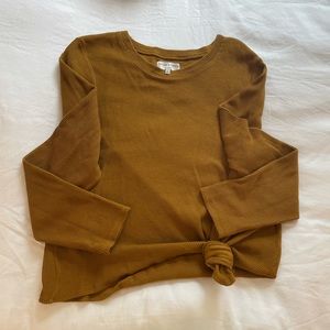 Long sleeve madewell mustard ribbed material
